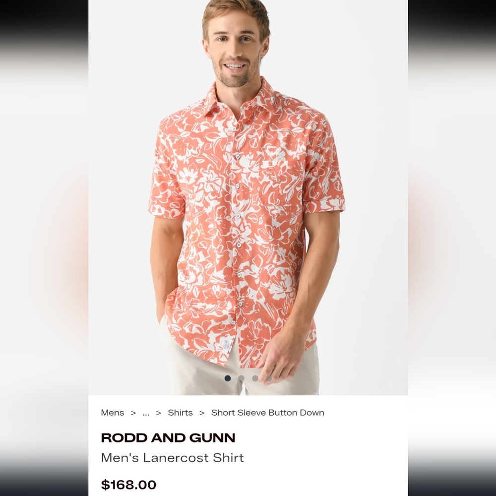 RODD AND GUNN Men's Small  Lanercost Shirt Italian Fabric.